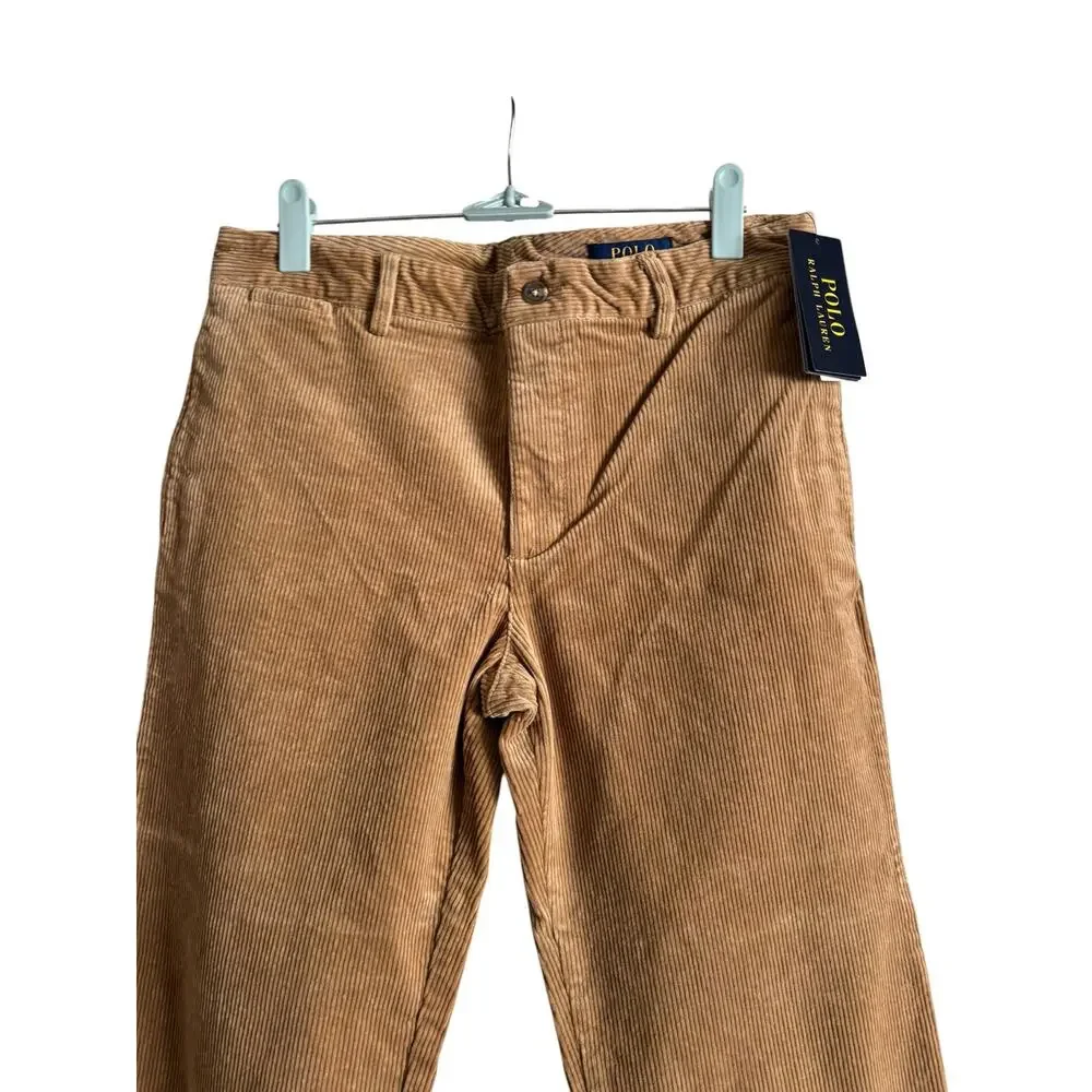 NWT Polo Ralph Lauren Boys Tan Khaki Corduroy Pants Size 18 Straight Fit